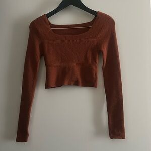 Superdown square neck cropped sweater size XS